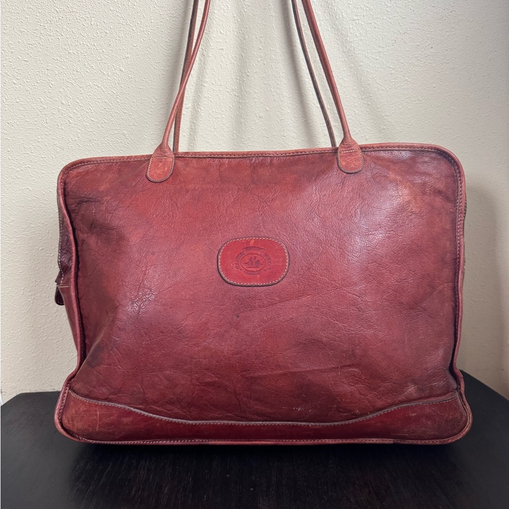 RARE VINTAGE CALFSKIN LEATHER BRAHMIN DARTMOUTH MASSACHUSETTS LAPTOP BAG